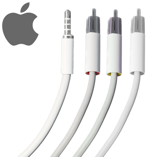 Original Apple iPod AV Cable Composite RCA to Analog Auxiliary Output M9765G/A M9765G/B
